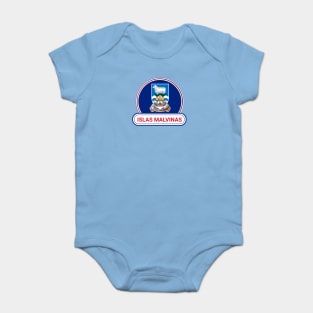 Islas Malvinas Country Badge - Islas Malvinas Flag Baby Bodysuit